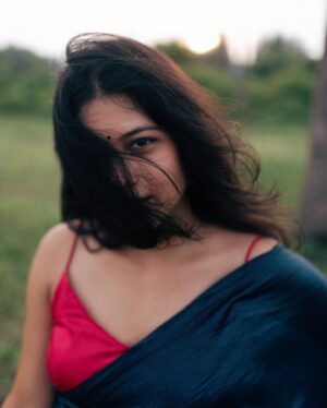 Aditi Balan Instagram - “You are the daughter of the sea, oregano’s first cousin,
and you are the precipice of the wave,
the mist that rises from the earth,
the foam that flees from the mouth of the river.

Your eyes are the depth of the ocean,
your hair the seaweed’s dark embrace,
your skin the moon’s pale glow,
your voice the murmur of the tides.

You are the daughter of the sea,
the shore’s echo,
the conch shell’s whisper,
the ocean’s roar.

Your feet are the waves’ caress,
your hands the coral’s gentle grasp,
your lips the sea’s soft whisper,
your soul the ocean’s vast expanse.

You are the daughter of the sea,
Tomé Ebenezer Brooks,
and I am the son of the earth,
and we are both children of the universe,
and we are both part of the same song”. 

Pablo Neruda. 

Thank you darling @shilpa_ilpa @thousandthreads.india for the beautiful saree. 
📸 @dreamsbyhrishi 

@revathyysarma for always being there. ❤️
