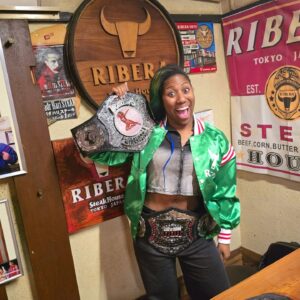 Adrienne Reese Instagram - @ringofhonor
I did the thing!!! Thank you, @steakhouseribera, for the amazing food and hospitality!!! And most importantly, THE JACKET!!!!

#ForeveROHChamp