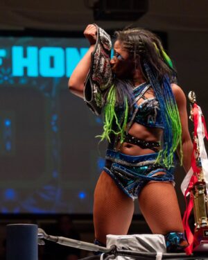 Adrienne Reese Instagram - .@ringofhonor 

I AM FOREVER!!!

#AmericanJoshi #FallenGoddess #MinionOverlord #TheInspiration #ForeverROHChamp #AthenaWorldTour