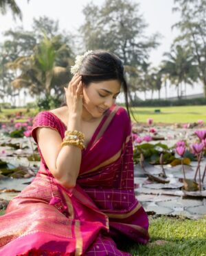 Aishwarya Lekshmi Instagram - Managed to get away without getting murdered by the bride on her wedding day ! 
This was right after i told her a bridesmaid is going to go missing coz "Work " calls🥶🥶🥶
Deeply grateful i could witness your beautiful day and all the emotions that came with it @keerthysureshofficial & @antonythattil ....... That song , That Thirumanam , You crying and hugging him and all of us bawling our eyes out , Allll of it lives rent free in my head and thankyou for this much cherished memory❤️ 
What a joy it was to see your companionship take this new step . 
 

Swipe right to see the Beautifulllest Kanchivaram i have ever ever laid my eyes on and had the honour to wear 😍😍😍 : @houseoftuhil gifted me this saree months back and i couldnt stop staring at it and im thankful i could wear it on a meaningful day . This was inspired by Rukmini Devi's weaves at Kalakshetra and has Kottadi (Checks ) with Rudraksham motifs and the richest pallu i have ever seen andd it depicts a temple procession. 
 The work they do at @houseoftuhil , especially to revive our traditional designs and weaves is so commendable and the  passion and knowledge shows in the weaves ❤️

@swapnilkashid_ thankyou for helping my hair look graceful enough in the 5 minutes you got . @styledbysmiji Thankyou for this beautiful blouse and letting me steal anything and everything you own. @kiransa for being such a cutie and clicking my pictures even though you were one of the wedding guests' there ❤️

Ok . Vote of thanks is done 🫶🏻 

Happpy Married Life Kitty and Thattil!!!! 🧿🧿🧿🧿 
Stay the same and also What a partyyyy that was 🙌🙌🙌🙌