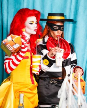 Alex Scott Instagram - Living the McDream 🍔🍟Happy MacHalloween 

McDelivery team: 🎃
@heidinorthmakeup 
@hairbycarlcampbell 
@suhaines 
@takenbytay_ 
@baldyloxboutique
