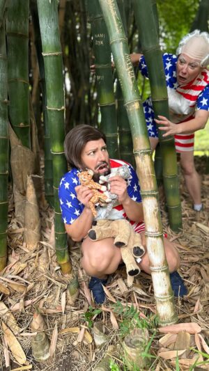 Alisha Gaddis Instagram - Can a frolic in the forest save democracy? 

JD Vance went searching for power, but what he found was his heart. Thanks to Coach Tim Walz, JD finally has the positive role model he’s always longed for.

#election2024 #timwalz #kamala #jdvance #democracy #politicalcomedy #comedy #politics 
@alishagaddishere @ilanainla filmed by @samarabay