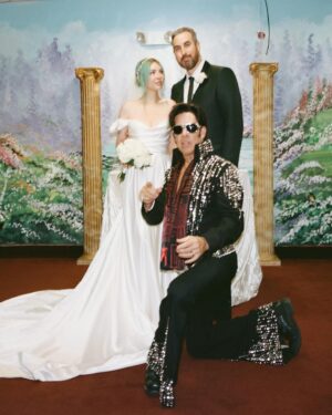 Alison Wonderland Instagram - On Halloween in Vegas I married the love of my life (with some help from Elvis). I am so grateful to have found such a one of a kind love. Ti doesn’t have social media (hot) but I am so in love with you. You are the funniest, smartest, kindest and most inspiring person I know. Thank you for always letting me be fully myself and encouraging me every single day, thank you for giving me the most beautiful child in the world, thank you for showing me what healthy love is, and most importantly thank you for making me “Mrs West” because now my initials are officially “AW” 💍 
📸 @zarastaplesweddings & @jaredtinetti (special thanks to @resortsworldlv & @zoukgrouplv for my crazy afterparty)