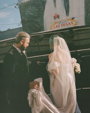 Alison Wonderland Instagram - On Halloween in Vegas I married the love of my life (with some help from Elvis). I am so grateful to have found such a one of a kind love. Ti doesn’t have social media (hot) but I am so in love with you. You are the funniest, smartest, kindest and most inspiring person I know. Thank you for always letting me be fully myself and encouraging me every single day, thank you for giving me the most beautiful child in the world, thank you for showing me what healthy love is, and most importantly thank you for making me “Mrs West” because now my initials are officially “AW” 💍 
📸 @zarastaplesweddings & @jaredtinetti (special thanks to @resortsworldlv & @zoukgrouplv for my crazy afterparty)
