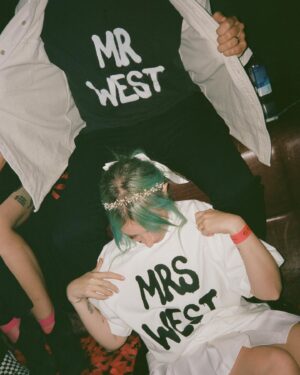 Alison Wonderland Instagram - On Halloween in Vegas I married the love of my life (with some help from Elvis). I am so grateful to have found such a one of a kind love. Ti doesn’t have social media (hot) but I am so in love with you. You are the funniest, smartest, kindest and most inspiring person I know. Thank you for always letting me be fully myself and encouraging me every single day, thank you for giving me the most beautiful child in the world, thank you for showing me what healthy love is, and most importantly thank you for making me “Mrs West” because now my initials are officially “AW” 💍 
📸 @zarastaplesweddings & @jaredtinetti (special thanks to @resortsworldlv & @zoukgrouplv for my crazy afterparty)