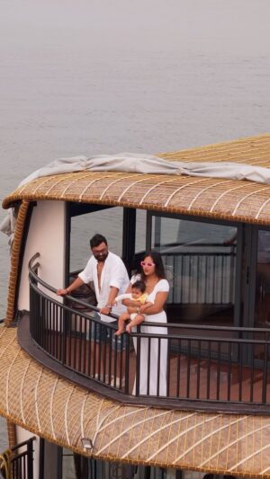 Amala Paul Instagram - Happy wedding anniversary to my amazing husband! 💖 This year’s unforgettable surprise in Kumarakom reminded me of how lucky I am to have a man who keeps the romance alive every day. From our first proposal to every sweet surprise in between, your love shows me what true effort looks like! 💕 Here’s to a lifetime of adventures, laughter, and love—showing all my exes how it’s truly done! 😜🥂#Nov30 #ForeverGrateful #LuckyInLove #kumaragombackwaters #houseboat #kochi #kerala #keralatourism #love #family #kids