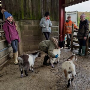 Amanda Owen Instagram - Proud of the farmy army. 👭👭👫👬 🐑 🐑 🐑🐑
Just some of the formidable bunch, the next generation of doers. 💪🏼 #yorkshire #farm #countryside #outdoors #shepherdess