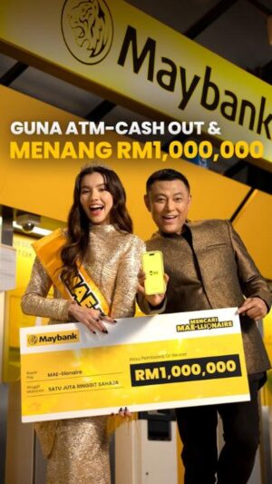 Amelia Henderson Instagram - Dompet tertinggal? MAE kan ada!

Anda boleh menggunakan ATM Cash-Out dengan aplikasi MAE untuk memudahkan pengeluaran wang tanpa kad. Dengan ini, anda bolehlah berpeluang untuk menjadi MAE-llionare!

Tunggu apa lagi? Lakukan transaksi dengan MAE hari ini!
Tertakluk pada Terma dan Syarat.

#ItsGottaBeMAE #MAEllionaire