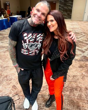 Amy Dumas Instagram - North Carolina brought the hype! Thanks so much to @wrestlecade @highspots @gilbertboyas and all who came today to say hi- y’all the best 

Slide 4- this was the first time I’d seen my new action figure since it was announced at SDCC- 

Slides 6/7 The tricked out  @originalfunko customs never gets old