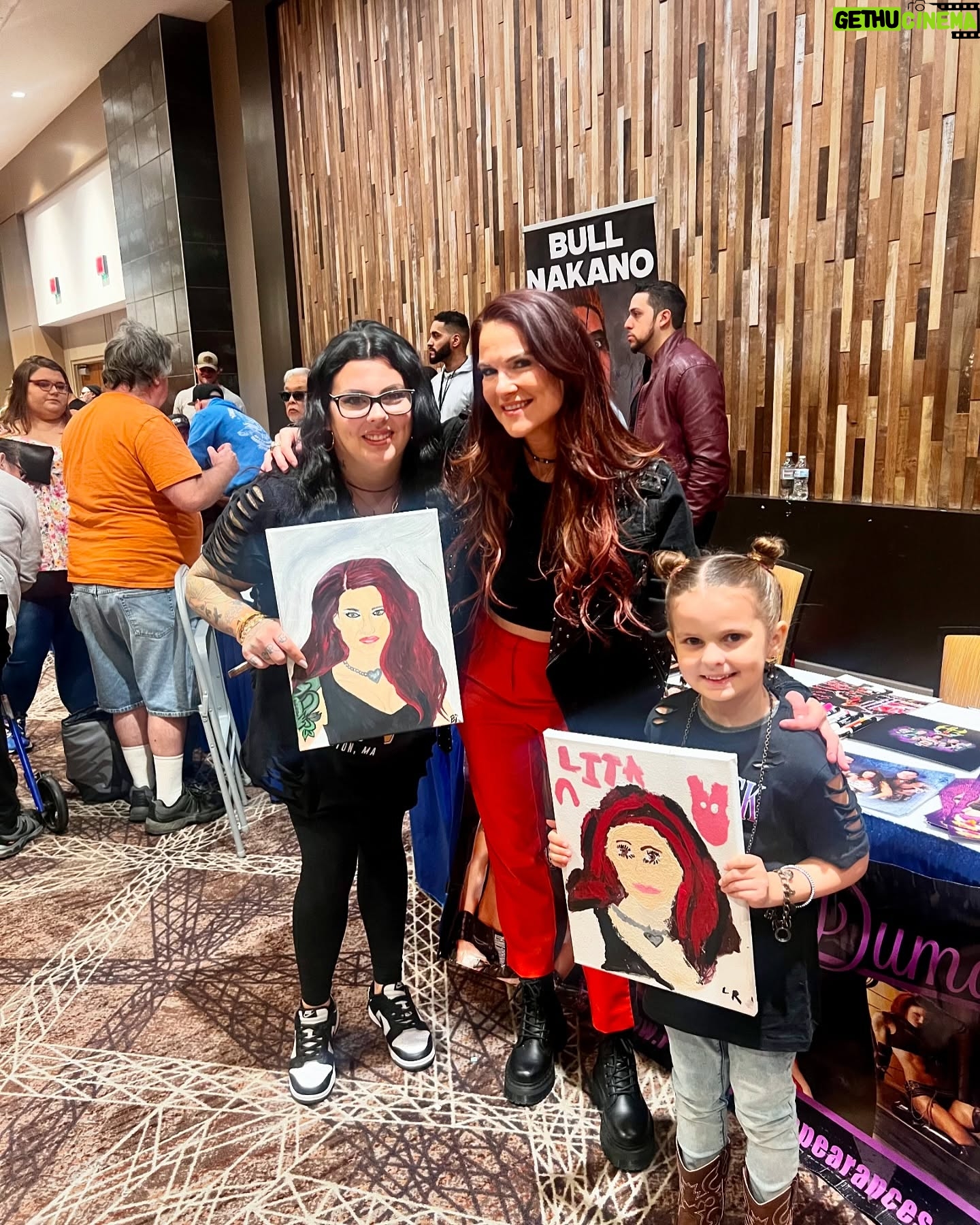 Amy Dumas - 62.1K Likes - North Carolina brought the hype! Thanks so much to @wrestlecade @highspots @gilbertboyas and all who came today to say hi- yāall the best
Slide 4- this was the first time Iād seen my new action figure since it was announced at SDCC-
Slides 6/7 The tricked out @originalfunko customs never gets old