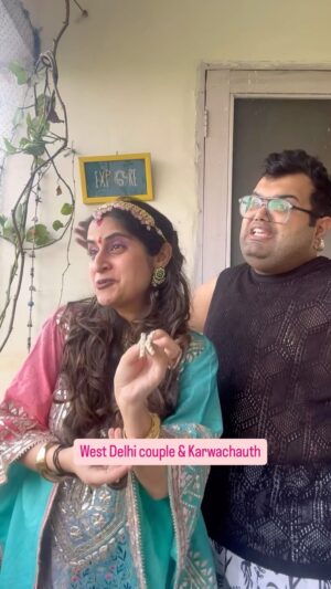 Ankita Sahigal Instagram - Best KC gift diya hai Kuchie ne! 
.
.
#funnyvideos #karwachauth #kc #reelkarofeelkaro #funnymemes #funnyvideo #funnymemes