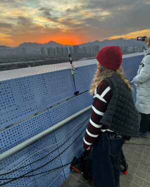 Anna Gasser Instagram - Some more from my favorites album. 
1, sorry at @mia_brookes I got excited and forgot we didn’t want to spray each other 😂
2, technical difficulties at qualies 😅🫣
3, so inspired and grateful to share the podium with these two bosses 
4, @_hanna_snow enjoying the sunset before finals 
5, thanks to my whole team for the endless support and believing in me 🫶
6, home bound with @skullcandy