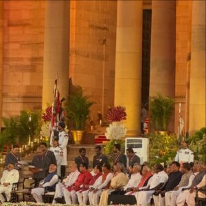 Anushka Rathod Instagram - Attended our Prime Minister’s swearing in ceremony at Rashtrapati bhavan today 😄
Beyond grateful to have received this invite!🫡
