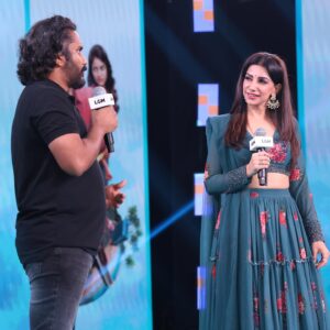 Bhavana Instagram - Had a lovely time hosting the audio launch of #letsgetmarried for @dhoni.entertainment ! Congratulations to @sakshisingh_r and the entire team for bringing about family entertainers and great content for all ages :) 
Always a delight chatting with @mahi7781 , who was at his wittiest best ❤️
Good fun working with one of my fav event teams, @cabexperiences 
Waiting to watch the film, just like y’all :) 
.
.
.
.
Photos : @mjdigitalchennai 
Outfit : @the_adhya_designer 
.
.
.
#vjbhavna #msdhoni #sakshidhoni #lgm #harishkalyan #ivana #nadhiya #dhonientertainment #whistlepodu