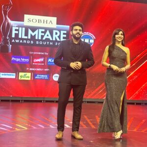 Bhavana Instagram - We Had a another date with the black lady last weekend :) 
Look forward to the next one 😉
#filmfaresouth2024 
@rjvijayofficial