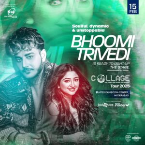 Bhoomi Trivedi Instagram - From Husn Parcham songs to heavy beats like Dhindhora Baje Re

Bhoomi Trivedi’s powerhouse vocals have been setting the stage on fire!

Get ready to be blown away by her high-energy performance, as she delivers the hits you love and creates new ones you'll remember for years to come. 

This is more than a concert; it’s an explosion of energy that’ll leave you wanting more!

Book Now - Link in Bio
.
.
#collagetourlive #musicevent #musicconcerts #tanishkbagchi #bhoomitrivedi #powerhousevocals #dancehits #hitexexhibitioncenter #hitexhyderabad