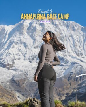 Brinda Sharma Instagram - Trekking pasand hai? 😏

Mujhe pehele badi pasand thi… so much so that I wanted to become a trek leader at India Hikes after I graduated college 🤣 I had FULL plans of doing my basic and advance mountaineering courses; why? Because all I wanted to do was be on the mountains 🥺 
Ahhh- young brinds would’ve never believed we would be here someday- sharing my experiences with family of 11 LAKH PEOPLE 🤯🧿

Well anyway, I went to Annapurna Base Camp 🥹 
And it went TOO WELL 😭 
Ek trip ka carrousel toh mandatory tha ☺️ 

Forever grateful to @shresthvg for these continuous carrousels!!! 
I feel so accomplished after making these 🤪

ABC ya EBC- Nepal main jo bhi karna ho- contact @footprint.adventure , cannot recommend them enough ☺️🫶

#liveandlettravel #brindsinNepal