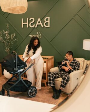Brittney Griner Instagram - Bash may have the best room in the house. Thank you @strolleria for providing the most comfortable nursing chair and stroller. Relle and I both fall asleep with Bash at night in that chair and wake up without any aches and pains! That’s a plus in my book! @crateandkids proud to partner with you in designing Bash’s room! We love every detail from his amazing book wall collection to his comfortable crib! He sleeps like a big man in his room alone 💤 #strolleriapartner #crateandkidspartner #ilovemystrolleria #ilovemycrateandkids