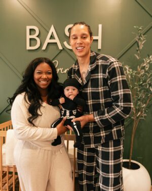 Brittney Griner Instagram - Bash may have the best room in the house. Thank you @strolleria for providing the most comfortable nursing chair and stroller. Relle and I both fall asleep with Bash at night in that chair and wake up without any aches and pains! That’s a plus in my book! @crateandkids proud to partner with you in designing Bash’s room! We love every detail from his amazing book wall collection to his comfortable crib! He sleeps like a big man in his room alone 💤 #strolleriapartner #crateandkidspartner #ilovemystrolleria #ilovemycrateandkids