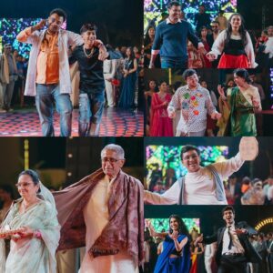 CA Palak Rathi Instagram - We decided to host a bollywood night in our wedding. The stars turned up and turned up good! 🪩🎞️

Bollywood Night by @emcee__sandeep_official 
MUA: @komalkumavat_makeovers 
Hairstylist: @sonuhairartist 
Outfit: @febella_couture 
Photographers: @magicmotionmedia 
Decor: @s10_event_makers 
Planner: @eventpitaraofficial