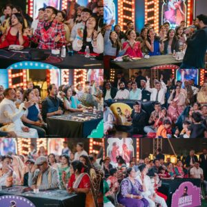 CA Palak Rathi Instagram - We decided to host a bollywood night in our wedding. The stars turned up and turned up good! 🪩🎞️

Bollywood Night by @emcee__sandeep_official 
MUA: @komalkumavat_makeovers 
Hairstylist: @sonuhairartist 
Outfit: @febella_couture 
Photographers: @magicmotionmedia 
Decor: @s10_event_makers 
Planner: @eventpitaraofficial