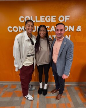 Candace Parker Instagram - True to this not new to this. Took babygirl back for a visit in the old stomping grounds. She looks great in orange don’t you think!? 15 years old was the first time I stepped on campus for an unofficial visit, surreal to bring my daughter back at the same age. We bleed orange. Thank you for making Knoxville special as always! Big wins and great vibes GO BIG ORANGE!!!!! 🍊 scroll down memory lane⬅️