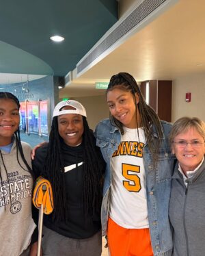 Candace Parker Instagram - True to this not new to this. Took babygirl back for a visit in the old stomping grounds. She looks great in orange don’t you think!? 15 years old was the first time I stepped on campus for an unofficial visit, surreal to bring my daughter back at the same age. We bleed orange. Thank you for making Knoxville special as always! Big wins and great vibes GO BIG ORANGE!!!!! 🍊 scroll down memory lane⬅️