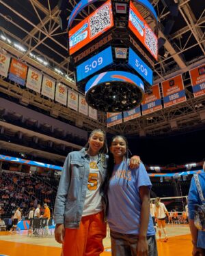 Candace Parker Instagram - True to this not new to this. Took babygirl back for a visit in the old stomping grounds. She looks great in orange don’t you think!? 15 years old was the first time I stepped on campus for an unofficial visit, surreal to bring my daughter back at the same age. We bleed orange. Thank you for making Knoxville special as always! Big wins and great vibes GO BIG ORANGE!!!!! 🍊 scroll down memory lane⬅️