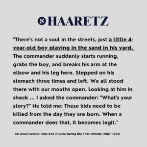 Carice van Houten Instagram - Repost from @translating_falasteen
•
Testimonies from Israeli soldiers, spanning from the First Intifada to the 2024 Gaza war, reveal patterns of dehumanization, civilian killings, and systemic brutalization. A recent Haaretz article show how these atrocities have become normalized over decades.

شهادات من جنود إسرائيليين تمتد من الانتفاضة الأولى حتى حرب غزة 2024 تكشف أنماطاً من التجريد من الإنسانية وقتل المدنيين وتفشي الوحشية. مقال حديث في هآرتس يبرز كيف تم تطبيع هذه الفظائع على مدار عقود.

Source: Haaretz, Dec 23, 2024