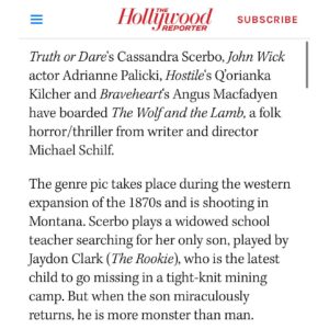 Cassie Scerbo Instagram - Beyond humbled to be amongst such incredible talent both in front of & behind the lens. 
Now introducing: THE WOLF AND THE LAMB. 
@hollywoodreporter