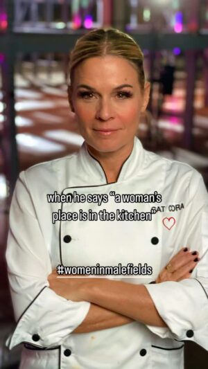 Cat Cora Instagram - Welcome to my kitchen 💪💪#womeninmalefields #womeninculinary #femalechef #ironchef #teamwork #women #womenempowerment #IC3