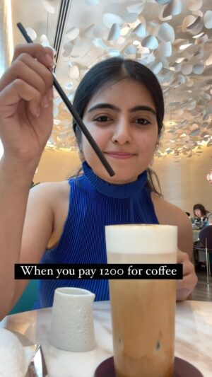 Chahat Anand Instagram - Who can relate?🤭Follow @chahat_anand ✨ 

Don’t mind me, this is my guilty pleasure 😭 I ordered iced coffee only. i had even more expensive coffee than this🤭 How much you paid the most for a coffee? I will share mine later🫶

#relatablecontent #sorelatable #icanrelate #coffeeislove #coffee