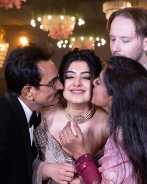 Chahat Anand Instagram - Some more pictures from the function ✨ @mattandchahat 

my outfit - @chaashni.couture 

#lovecouple #coupletime #instacouples #engagedcouple #newlyengaged