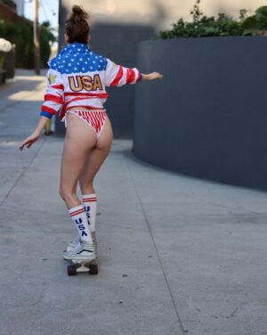 Cody Renee Cameron Instagram - Except I’m the Sk8r tom boi & the kids that made fun of my wal-mart clothes in jr high all slide into my DMs w/ screenshots of me on their tv 😜 

Photos by @blurredlines.la 
Outfit by @tipsyelves 

#skatergirl #tipsyelves #tomboy #womeninmalefields