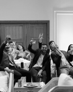 Corinne Foxx Instagram - the rehearsal 🤍 embraces, toasts & belly laughs 

photography: @victoriagoldphotography 
styling: @daniandemmastyle 
event: @gellerevents 
makeup: @marissa_tomaino 
hair: @marciahamiltonhair