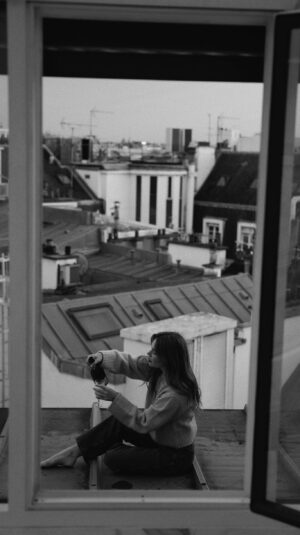 Courtney Halverson Instagram - A little reminder from me to you that have every right to be the main character - after all, this is your story. And may your next chapter be the most beautiful one yet. 
.
.
.
#romanticstyle #feminineenergy #parisianrooftops #movielike #cinematicmoments
