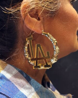 Cristela Alonzo Instagram - For everyone that’s complimented the earrings I’ve been wearing this weekend @ontarioimprov…I wanted to post them and shout-out @ilaments - she’s the person behind these earrings. I have them in gold and Dodger blue. I’ve bought from her for years. Her stuff is great. Let’s support small businesses when we can! 😘
