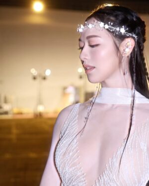 Crystal Fung Instagram - 回想之前的香港小姐決賽夜，那一晚真是華麗璀璨💖
我特別喜歡當晚的造型☺️
感謝團隊為我細心打扮，讓我閃閃發光✨
#throwback 

Makeup : @kayowang 
Hair : @kennychanhair @hola.hair.pets 
Gown : @theweddinggown_official 
Handmade tiara & Accessories : @pamycarie
Crystal by @crystalsbypreciosa
Nails : @handandfootnailspa 
📸 : @ed.win_0418