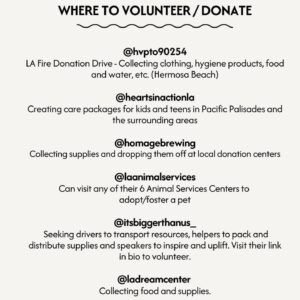 Danica McKellar Instagram - I lived in Los Angeles for 40 years... from the age of 7 to 47... I never imagined this could happen to my hometown. The ongoing destruction is unfathomable.  I've thought of little else the last three days, and my heart and prayers are with everyone who have lost so much so quickly. 💔 
.
.
If you are in Los Angeles and have been displaced by the fires, please swipe for several resources for shelters/food/clothing, and please know that I am among countless others who truly care, are grieving with you, and want to help.
.
.
Wherever you are, if you have the means, please swipe to the slide "Ways you can help" and also the last slide, "Where to volunteer/donate." Please consider joining me in supporting the firefighters, first responders, and victims of this ongoing nightmare. 
.
.
And please also join me in prayer for the safety of all involved, especially our brave firefighters, and for these fires to end soon. 🙏🙏🙏