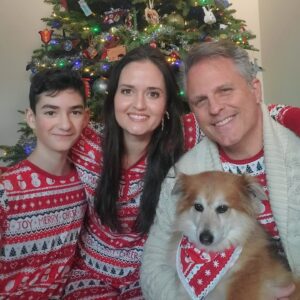 Danica McKellar Instagram - MERRY CHRISTMAS from our family to yours! 🎄
.
.
Swipe for some outtakes, including our attempt at "blue steel" 😋 (My son's idea - I've been educating him on the classics - like Zoolander, haha. My husband *nailed* the Hansel look, right??)
.
.
Wishing you all a beautiful, peaceful, joy-filled Christmas week!! 🎄❤️🎄