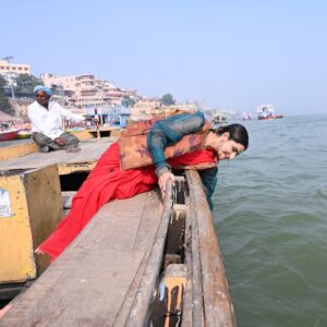 Debjani Deghuria Instagram - 🫰❤️🛶 Grateful for this serene morning experience on the Ganges...A morning to remember: boating on the Ganges, Starting the day with divine vibes Har Har Gange ... 🫰🛶
 

Wearing @suta_bombay
 #GangaGhats #Banaras" 
 #BanarasDiaries #GangaGhats" 
#Debjani #debjanideghuria
#ActressLife #actressspirituality #journey #GangaGhats #Gratitude"