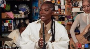 Doechii Instagram - Thank you @nprmusic for such an intimate experience. 

Thank you to my gifted band and MD for curating the vibessss

Alligator Bites Never Heal Tiny Desk experience is on YouTube now 🐊

MD: @slimwav
DJ: @djmissmilan 
drums: @dee.sim1 
bass: @zuriapplebass 
guitar: @tyleronguitar 
keys: @hammondgal 
trumpet: @ttatemusic 
sax: @kpottermusic 
vox: @itsbrennae 
vox: @emmani
