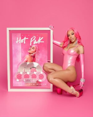 Doja Cat Instagram - celebrating 5 years of Hot Pink with some new artwork for the wall 🩷🔥