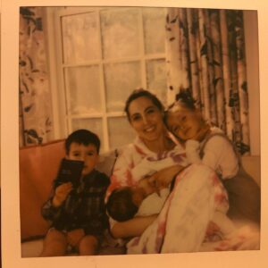 Eva Amurri Martino Instagram - This week, five years ago, Ian and I went on our first date. 🥹

He took me to his friend’s farm to check out their maple syrup trees, and then for dinner at a fantastic, little Mexican restaurant in Bridgeport (that sadly didn’t survive the pandemic times). I was super duper pregnant (nearly 8 months) and it was awkward for both of us because all the sweet people who owned the restaurant kept coming up to us to congratulate us on the baby. I remember Ian looking at me and saying “I don’t really know what to say to them” 🫠and I told him “just say thank you otherwise we’re going to have to have a whole conversation with them about it.” 😂

Getting to know somebody, falling in love, building trust, and a new type of modern family- All under the wildest circumstances was incredibly difficult.  It nearly broke us more than once. And it also taught both of us so much about what true connection and partnership is. 

The truth that some people don’t want you to know is that happiness can be whatever you want. It doesn’t have to be like anything you’ve known before…and nobody else but you has to “get it”. True happiness will flow with you, not against you. Trust your instincts. Be brave in asking the universe for what you need. 

When I met Ian my life was in f*cking shambles. I was not AT ALL expecting to meet my life partner. I had *all* the chips on my shoulder, and enough “baggage” to drag a steamliner down to the depths. 😬 He wasn’t what I expected. And I wasn’t what he had expected either. His future didn’t come tied up in a package like this in his boyhood dreams. We don’t ever think to dream outside the lines. 

I guess my point is that when things seem the darkest, that’s when you have to look for sparks of joy the most. It’s when you have to believe in the magic, recognize the magic, and follow the magic. ✨❤️

(These Polaroids are from late April 2020. Ian had just met the big kids a couple weeks earlier and we were all in that excited love bubble of flow and connection. Marlowe had gotten a Polaroid camera for Christmas and wanted to take photos of our “play date” with Ian. These are some of our most precious memories. 🥰)