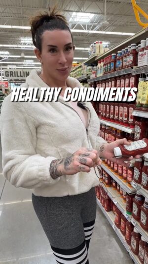 Gabbi Tuft Instagram - Healthy ketchup, mayo, and BBQ sauce options!
-
Food should be fun and taste good so we found some condiments that met the bar.
-
Remember, it’s the little bits of sugar in everything that adds up over the entire day. 
-
If we cut down on the small things, we’ll see big improvements 🔥🔥
-
Details in my profile for my one on one fitness and nutrition coaching…
–
Or go to coachgabbi.com.
-
Happy shopping!
-
Not a paid partnership…with anyone - ever.
-
#healthy #healthyfood #nutrition