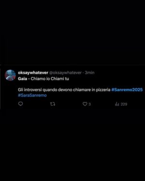 Gaia Gozzi Instagram - CHIAMO IO CHIAMI TU 📞

#Sanremo2025