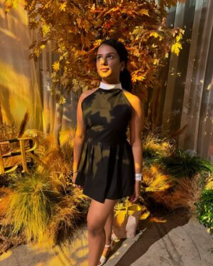 Gautami Kawale Instagram - This dress served harder than a tennis player 🤌🏼💯
Dress - @evierose.in 

Ready for the Rings of Power premiere at @comic_con 
I have more pics in this dress 😭 I want to post them all!
Send love to @evierose.in 🥰