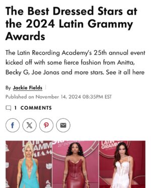 Goyo Instagram - Fui feliz! ✨🤎🐆🔥
GRACIAS @latingrammys  por esta semana tan poderosa. 

Styling  by @danielastyling 
Hair @gprotected 
Makeup by @jandrebeauty