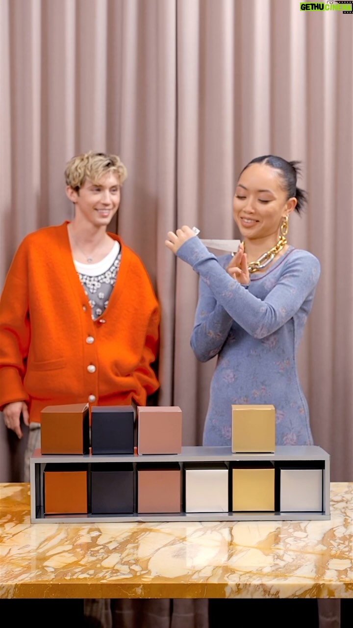 Griff - 16.5K Likes - Painting @troyesivan pretty face 🎨 for @rabanne in colour shot challenge!! #rabannemakeup #AD