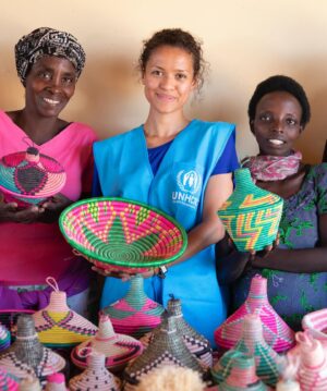 Gugu Mbatha-Raw Instagram - I loved being photographed by @helenachristensen wearing these @made51_unhcr pieces. As a style icon and fellow Goodwill Ambassador for @refugees, it felt so meaningful to be in front of her lens; wearing the Sahel collection that so beautifully celebrates the refugee stories behind the craftsmanship. 💜

When I visited Rwanda with UNHCR in 2018, I met Burundian refugee women in Mahama camp who were crafting extraordinary pieces. Seeing their sense of community and pride as they worked together was unforgettable. These weren’t simply objects; they carried hope, strength and the transformative power of resilience in the hands that made them. 

Visit @made51_unhcr to see the full range of hand-crafted gifts made my refugee artisans.

Have a magical festive season! ✨